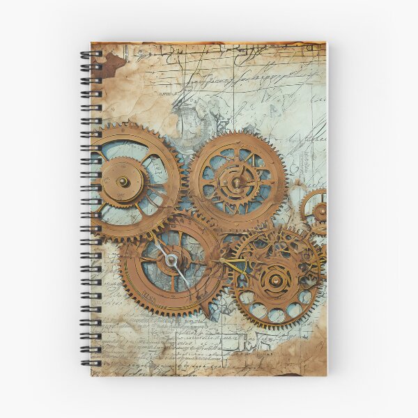 Item preview, Old Gears Drawings and Design on old Manuscript  designed and sold by BrandonArtWorld.