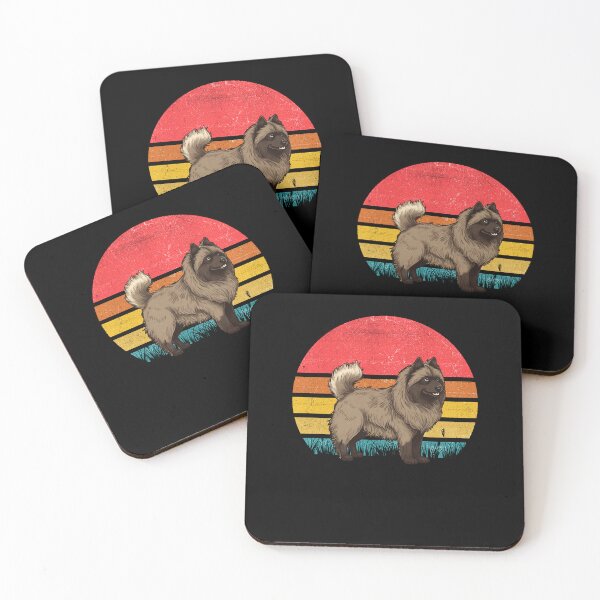 Item preview, Keeshond Vintage Retro Sunset designed and sold by rafaeltto.