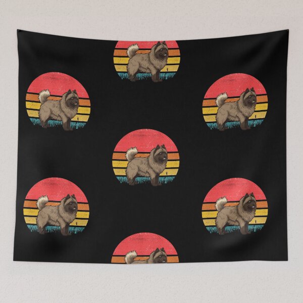 Item preview, Keeshond Vintage Retro Sunset designed and sold by rafaeltto.