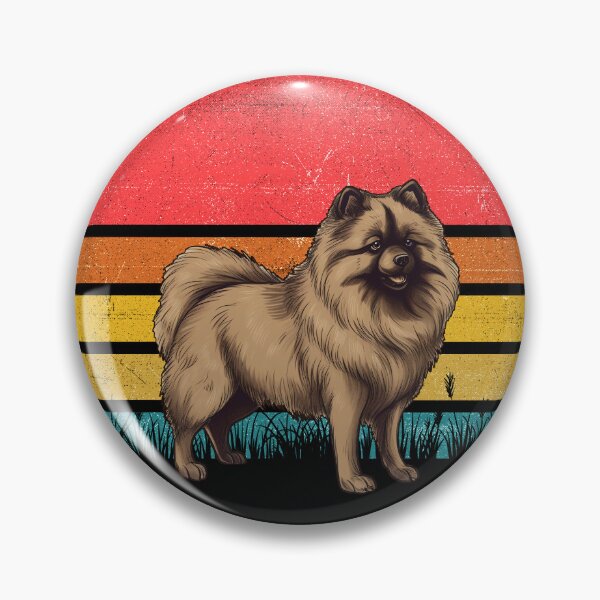Item preview, Keeshond Vintage Retro Sunset designed and sold by rafaeltto.