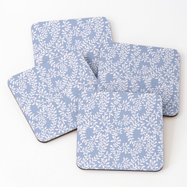 Item preview, Whimsical Blue Vines: A Dance of Leaves and Lines designed and sold by Superdoodledo.