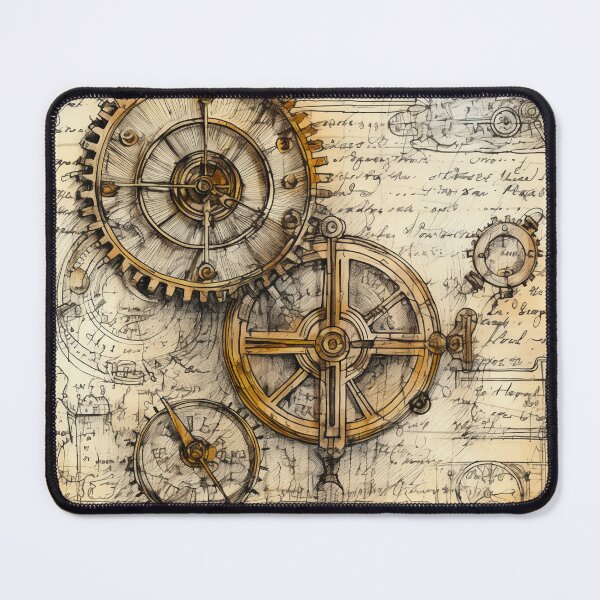 Item preview, Old Gears Drawings and Design on old Manuscript  designed and sold by BrandonArtWorld.