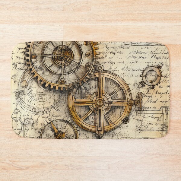 Item preview, Old Gears Drawings and Design on old Manuscript  designed and sold by BrandonArtWorld.