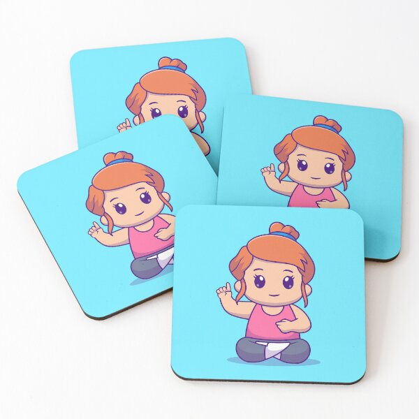 Item preview, Tranquil Moments: Cute Woman in Meditation Yoga Cartoon designed and sold by hjian8219.