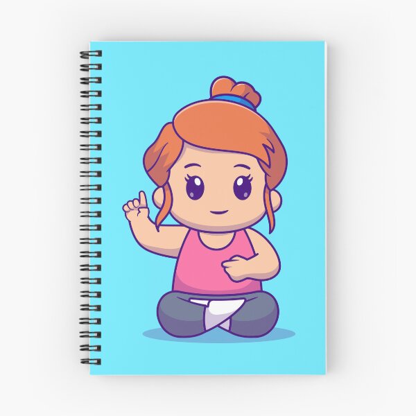 Item preview, Tranquil Moments: Cute Woman in Meditation Yoga Cartoon designed and sold by hjian8219.