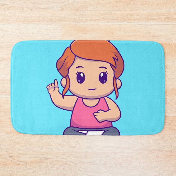 Item preview, Tranquil Moments: Cute Woman in Meditation Yoga Cartoon designed and sold by hjian8219.