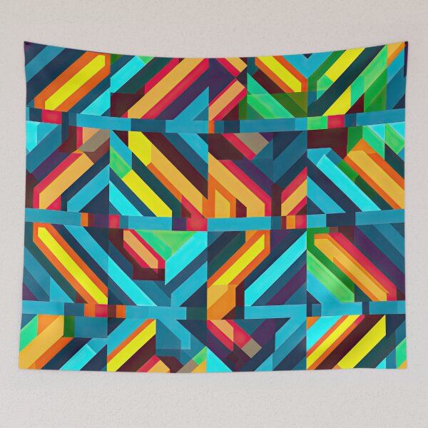 Item preview, Funky Abstract Colorful Retro Pixel Art designed and sold by AeonAcademy.