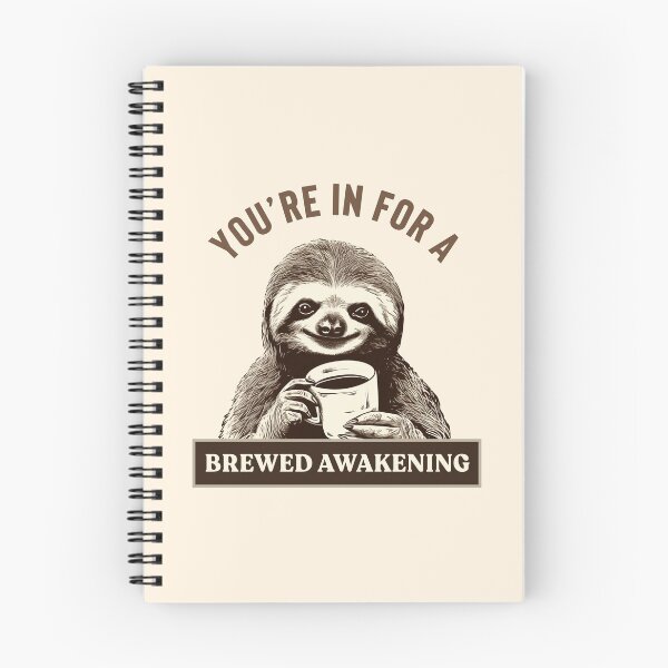 Item preview, Brewed Awakening Sloth Funny designed and sold by Retro Travel Design.
