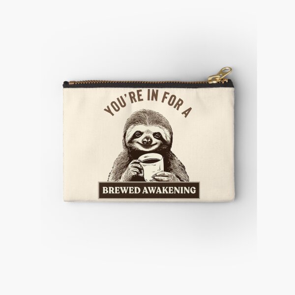 Item preview, Brewed Awakening Sloth Funny designed and sold by Retro Travel Design.