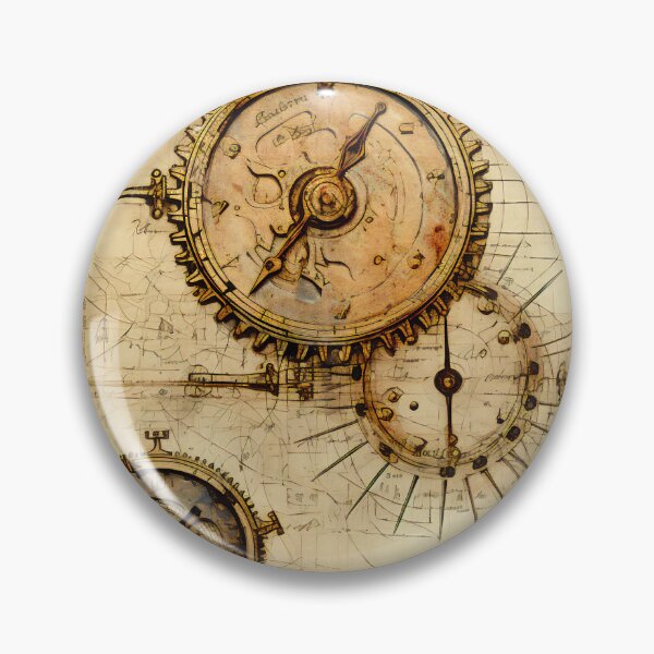 Item preview, Old Gears Drawings and Design on old Manuscript  designed and sold by BrandonArtWorld.