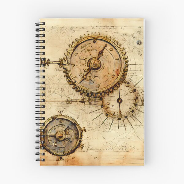 Item preview, Old Gears Drawings and Design on old Manuscript  designed and sold by BrandonArtWorld.