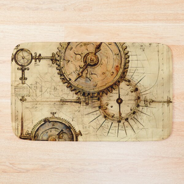 Item preview, Old Gears Drawings and Design on old Manuscript  designed and sold by BrandonArtWorld.
