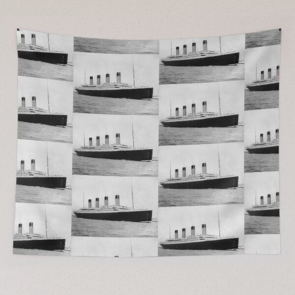 Item preview, RMS Titanic Black and White Vintage Photo designed and sold by PIXEL POP DESIGNS - Beyond the Norm!.