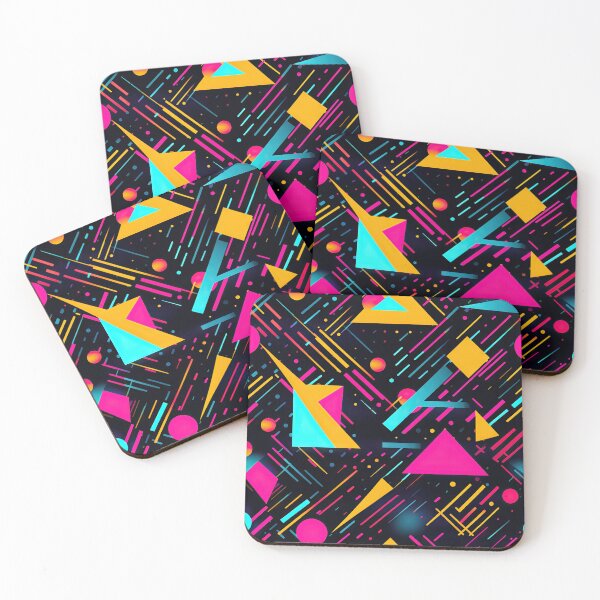 Item preview, 80s and 90s Retro Pop Synthwave Pattern designed and sold by AeonAcademy.