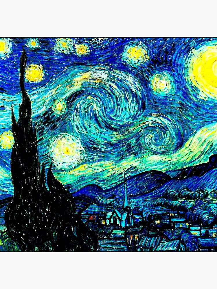 STARRY NIGHT: Vincent Van Gogh Famous Painting Print by posterbobs