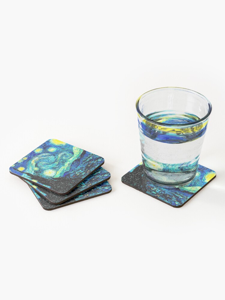 Alternate view of STARRY NIGHT: Vincent Van Gogh Famous Painting Print Coasters (Set of 4)