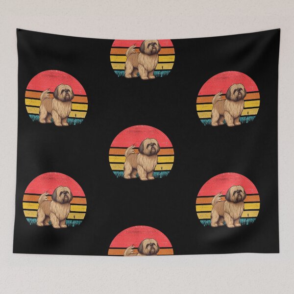 Item preview, Lhasa Apso Vintage Retro Sunset designed and sold by rafaeltto.