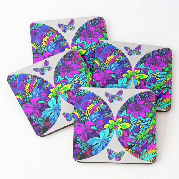 Item preview, Vibrant Butterfly & Shapes - Flower Print Collection designed and sold by DaiInMetropolis.