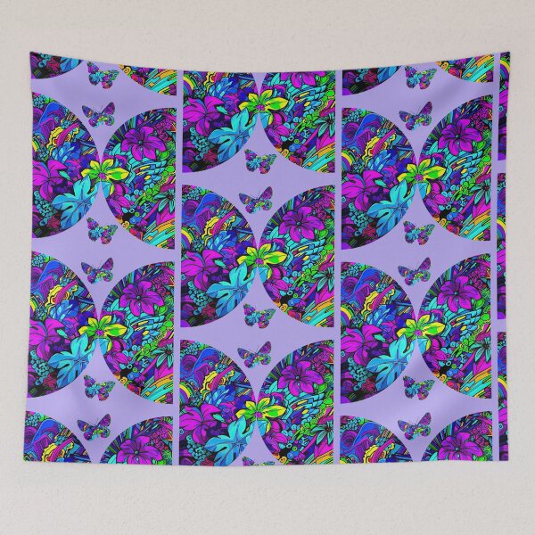 Item preview, Vibrant Butterfly & Shapes - Flower Print Collection designed and sold by DaiInMetropolis.