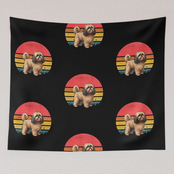 Item preview, Lhasa Apso Vintage Retro Sunset designed and sold by rafaeltto.