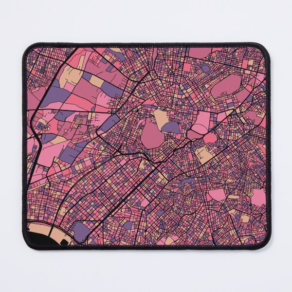 Item preview, Athens Map Pattern in Purple & Pink designed and sold by PatternMaps.
