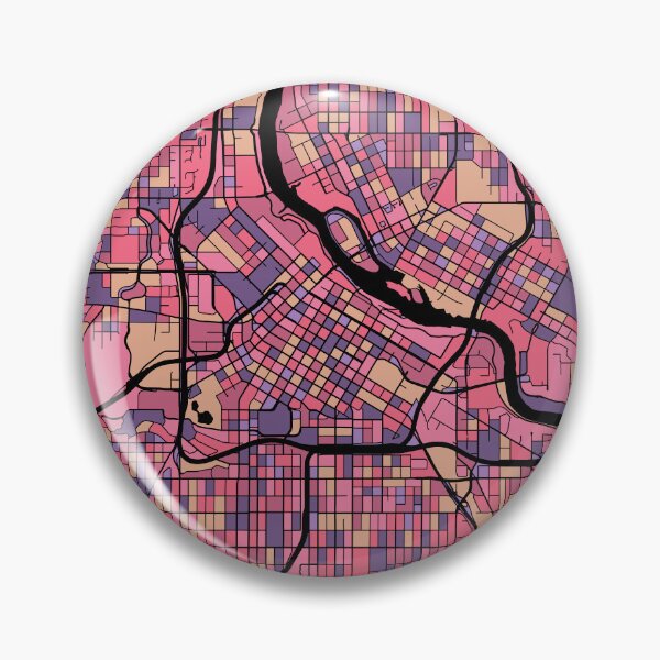 Item preview, Minneapolis Map Pattern in Purple & Pink designed and sold by PatternMaps.