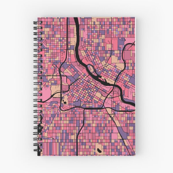 Item preview, Minneapolis Map Pattern in Purple & Pink designed and sold by PatternMaps.