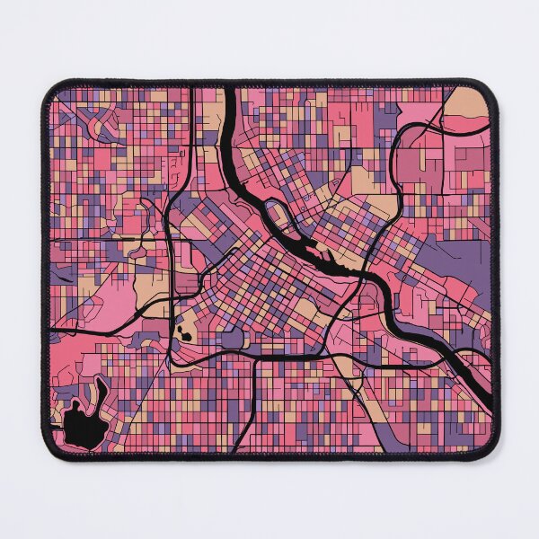 Item preview, Minneapolis Map Pattern in Purple & Pink designed and sold by PatternMaps.