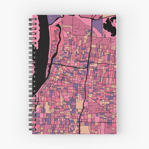 Item preview, Memphis Map Pattern in Purple & Pink designed and sold by PatternMaps.