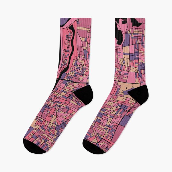 Item preview, Memphis Map Pattern in Purple & Pink designed and sold by PatternMaps.
