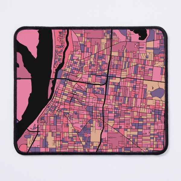 Item preview, Memphis Map Pattern in Purple & Pink designed and sold by PatternMaps.