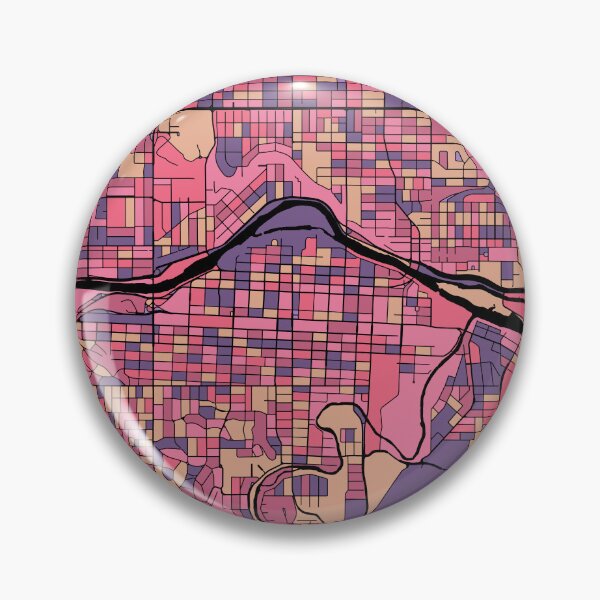Item preview, Calgary Map Pattern in Purple & Pink designed and sold by PatternMaps.