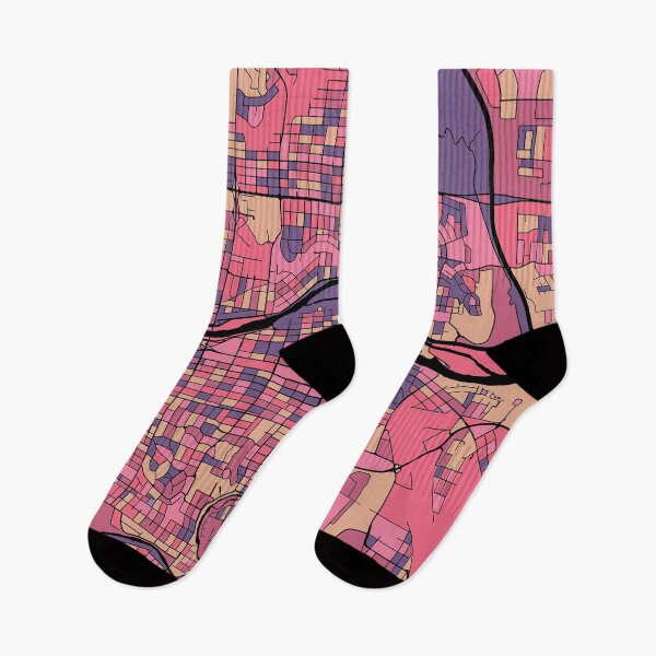 Item preview, Calgary Map Pattern in Purple & Pink designed and sold by PatternMaps.