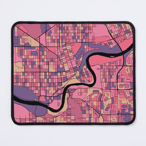 Item preview, Edmonton Map Pattern in Purple & Pink designed and sold by PatternMaps.