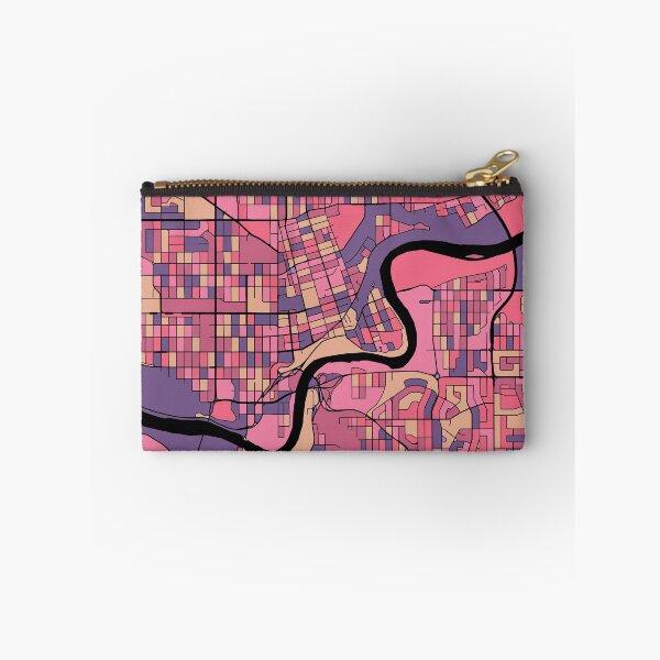Item preview, Edmonton Map Pattern in Purple & Pink designed and sold by PatternMaps.