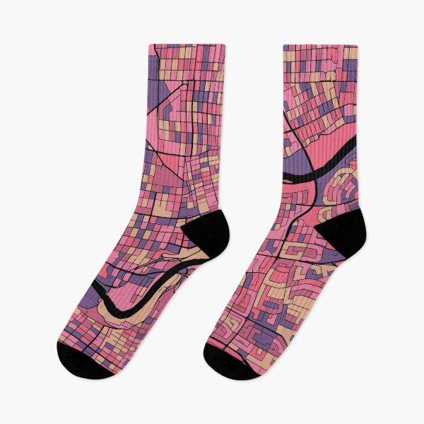 Item preview, Edmonton Map Pattern in Purple & Pink designed and sold by PatternMaps.