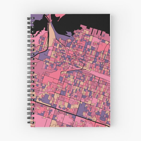 Item preview, Hamilton Map Pattern in Purple & Pink designed and sold by PatternMaps.