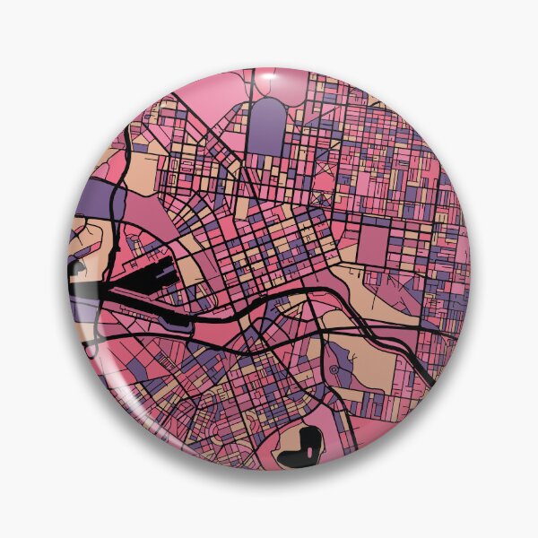 Item preview, Patrón de mapa de Melbourne en morado y rosa designed and sold by PatternMaps.