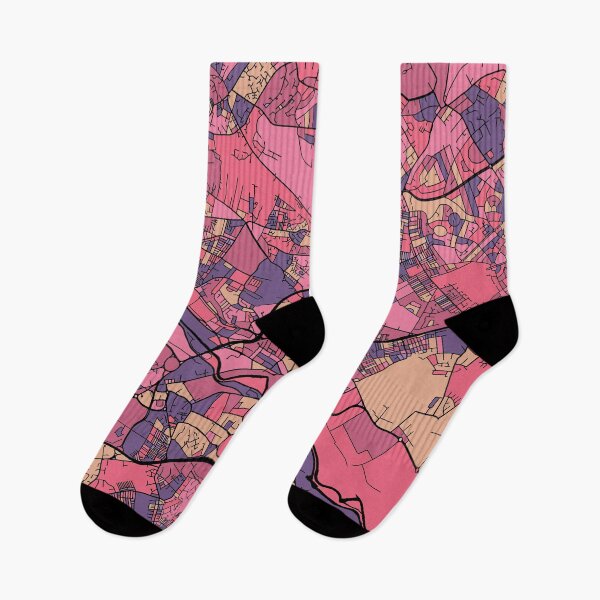 Item preview, Leeds Map Pattern in Purple & Pink designed and sold by PatternMaps.