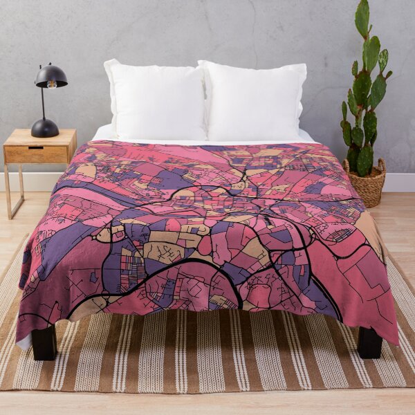 Item preview, Leeds Map Pattern in Purple & Pink designed and sold by PatternMaps.