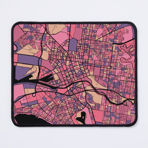 Item preview, Melbourne Map Pattern in Purple & Pink designed and sold by PatternMaps.