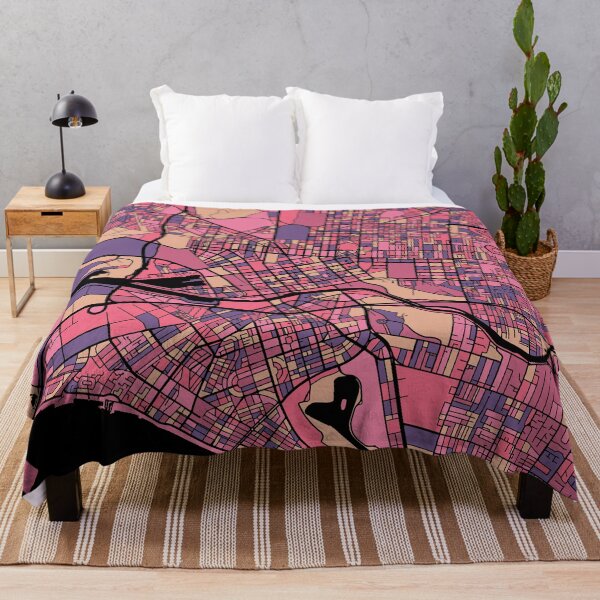 Item preview, Melbourne Map Pattern in Purple & Pink designed and sold by PatternMaps.