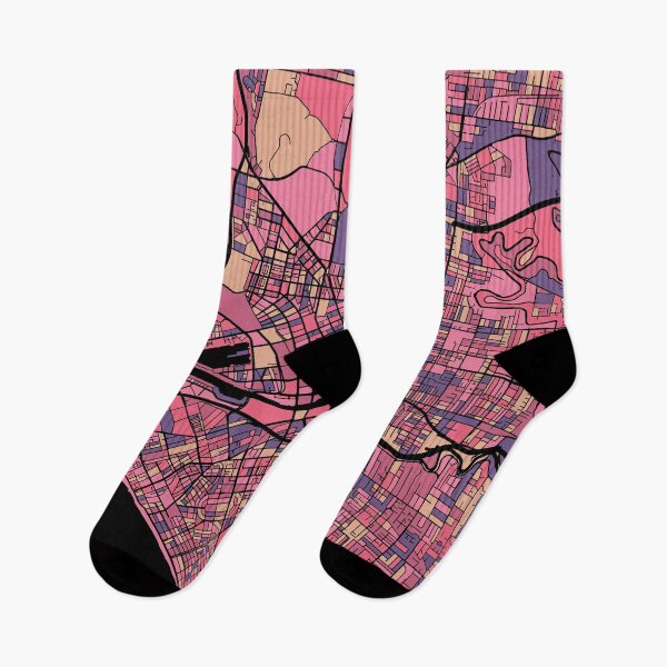 Item preview, Melbourne Map Pattern in Purple & Pink designed and sold by PatternMaps.