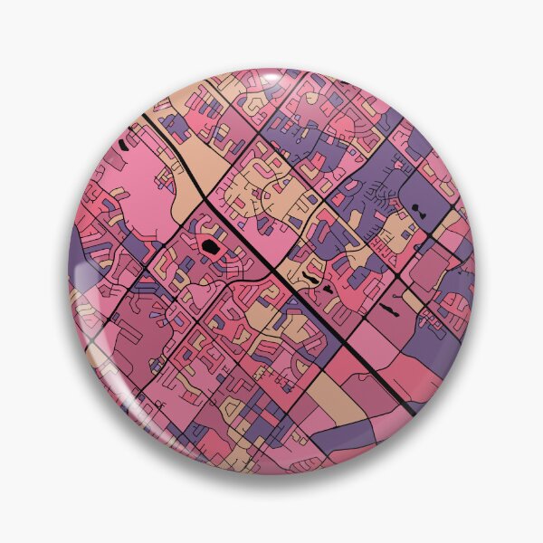 Item preview, Brampton Map Pattern in Purple & Pink designed and sold by PatternMaps.