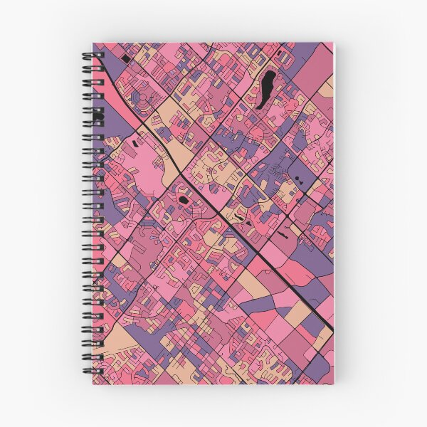 Item preview, Brampton Map Pattern in Purple & Pink designed and sold by PatternMaps.