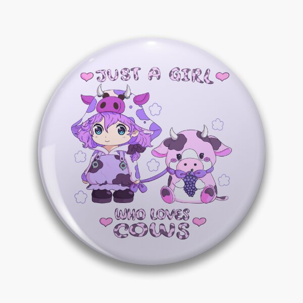 Item preview, Just a Girl Who Loves Cows Grape Cow designed and sold by TheFoxyWolfShop.