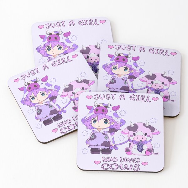 Item preview, Just a Girl Who Loves Cows Grape Cow designed and sold by TheFoxyWolfShop.