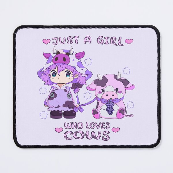 Item preview, Just a Girl Who Loves Cows Grape Cow designed and sold by TheFoxyWolfShop.