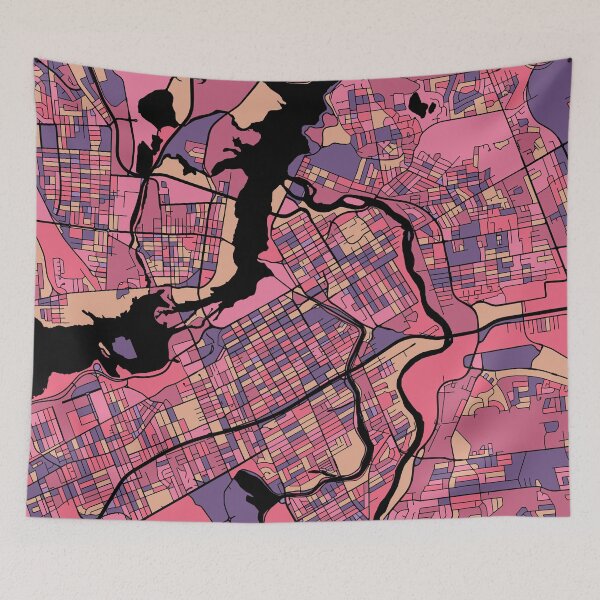 Item preview, Ottawa Map Pattern in Purple & Pink designed and sold by PatternMaps.