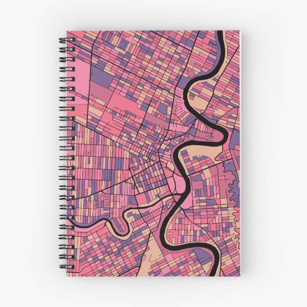Item preview, Patrón de mapa de Winnipeg en morado y rosa designed and sold by PatternMaps.